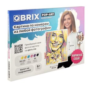 Картина по номерам из любой фотографии QBRIX POP-ART 30х40