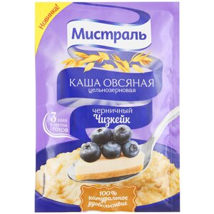 Каша Мистраль овсяная Черничный чизкейк 40 г