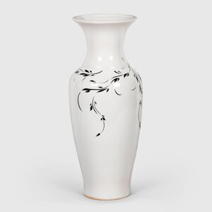 Керамическая ваза Porc-ceramic Наташа с росписью 35х14 см
