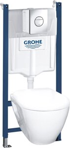 Комплект Grohe Solido 38950000 подвесной унитаз + инсталляция + кнопка