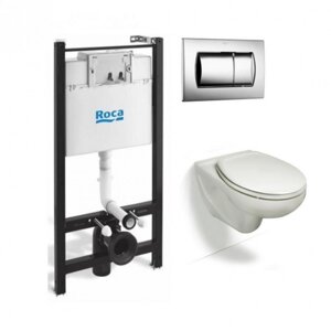 Комплект инсталляция Roca Pro WC+ унитаз Roca Victoria+крышка микролифт 893100000