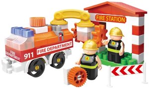 Конструктор Bauer Fireman Пожарная машина и пожарный гидрант (58 элементов)