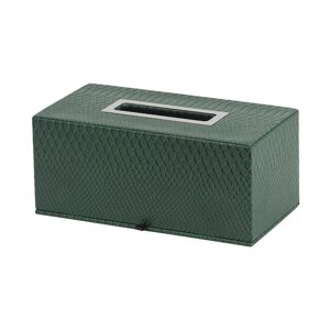 Коробка для салфеток Glasar зеленая 27х14х11 см