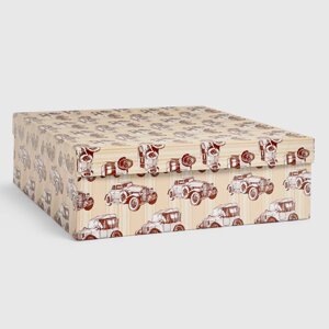 Коробка Grand Gift картонная крафт квадратная 30х30х10 см
