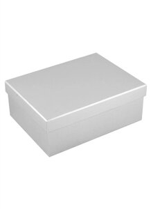 Коробка подарочная Металлик серый 18,5*24*9см, картон