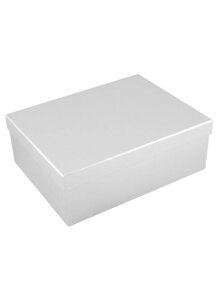 Коробка подарочная Металлик серый 23*30*11см, картон