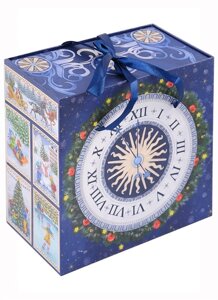 Коробка подарочная Новогодние часы 18*18*9,5 Новый год, картон