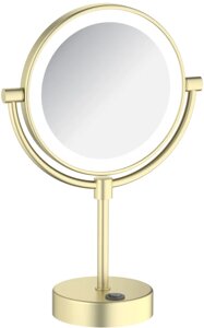 Косметическое зеркало Timo Saona 13276/17 с подсветкой, матовое золото