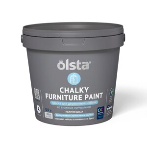 Краска Olsta Chalky Furniture Paint Прозрачный Полуглянцевая база A 0,9 л