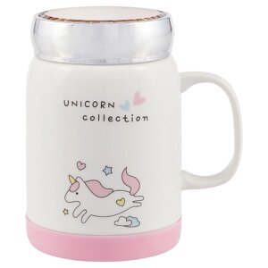 Кружка с зеркальной крышкой «Unicorn collection», 400 мл