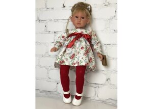 Lamagik S. L. Коллекционная кукла Эбрил в платье с красным поясом 62 см