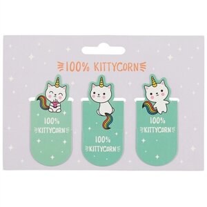 Магнитные закладки «100% Kittycorn», 3 штуки