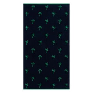 Махровое полотенце Cleanelly Palme зеленое с синем 70х130 см