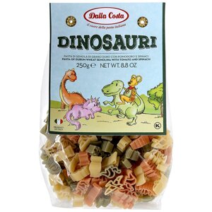 Макаронные изделия Dalla Costa "Динозавры" без яиц со шпинатом и томатом 250 г