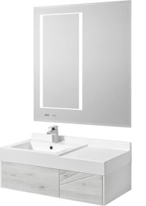Мебель для ванной Акватон Сакура 100 L, ольха наварра, белая