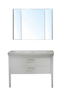 Мебель для ванной Azario Verona 105 белая с золотыми ручками CS00058287+CS00060476