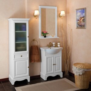 Мебель для ванной La Beaute Classic Michel 60 белый матовый, фурнитура бронза