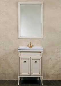 Мебель для ванной La Beaute Classic Vivien Porta 60 слоновая кость с патиной, фурнитура бронза