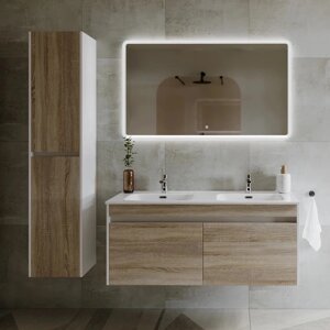 Мебель для ванной Sancos Smart 120 см двойная, дуб бардолино
