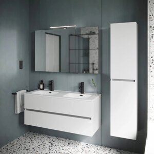 Мебель для ванной Sancos Urban двойная 120 см, белый глянец