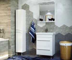 Мебель для ванной Stella Polar Ванесса 60 напольная, белая SP-00000218+S-UM-COM60/1-w+SP-00000219