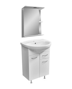 Мебель для ванной Stella Polar Волна 55, Зеркало-шкаф Верея, левое SP-00000046+1. WH11.0.186+SP-00000040