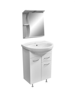 Мебель для ванной Stella Polar Волна 55, Зеркало-шкаф Верея, правое SP-00000046+SP-00000041+1. WH11.0.186