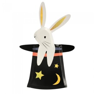 MeriMeri Тарелки в форме кролика в шляпе Фокусы 8 шт.