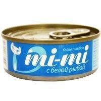 Mi-Mi / Влажный корм Консервы Ми-Ми для кошек Кусочки тунца с белой рыбой в желе (цена за упаковку)