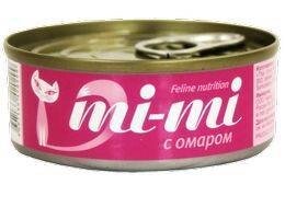Mi-Mi / Влажный корм Консервы Ми-Ми для кошек Кусочки тунца с мясом омара в желе (цена за упаковку)