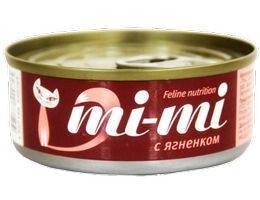 Mi-Mi / Влажный корм Консервы Ми-Ми для кошек Ягненок в желе (цена за упаковку)