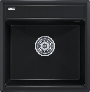 Мойка кухонная Paulmark Stepia 500 PM115051-BLM черный металлик