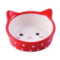 Mr. Kranch / Миска керамическая для кошек Мордочка кошки в горошек 250 мл