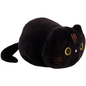 Мягкая игрушка Котик черный, 28 х 17 см