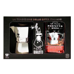 Набор Bialetti кофе Moka Cioccolato 250г + кофеварка Moka Express