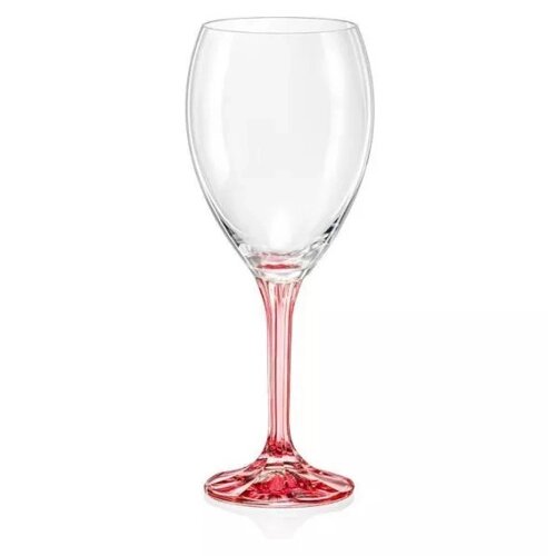 Набор бокалов Crystalex Магнолия для вина pink 350 мл 6 шт