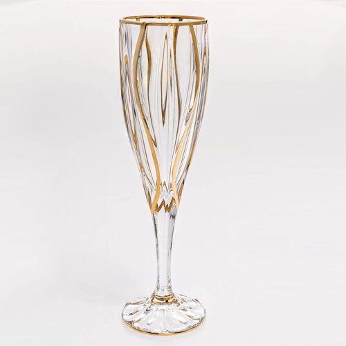 Набор бокалов для шампанского Bohemia Jihlava Ocean золото 180 мл 6 шт