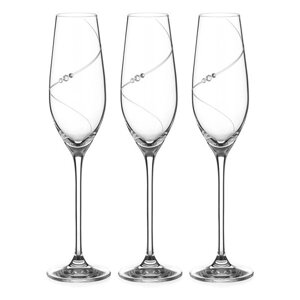 Набор бокалов для шампанского Diamante силуэт 210 мл 6 шт