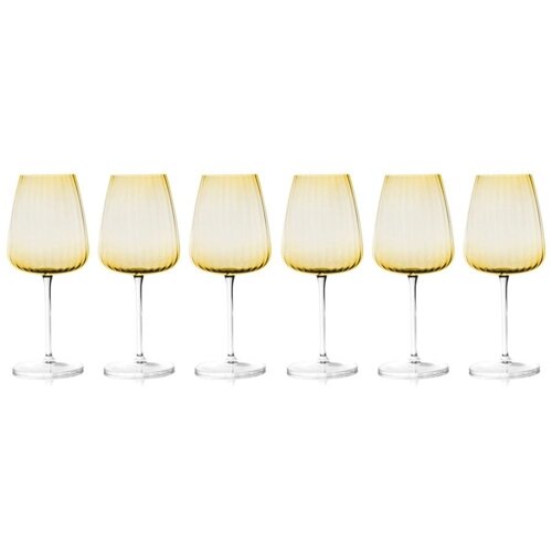 Набор бокалов для вина Lareine Opium янтарный 550 мл 6 шт