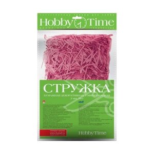 Набор для творчества, HOBBY TIME, Гофрированная, декоративная бумажная стружка 3мм, 50гр., насыщенный розовый 2-512/01