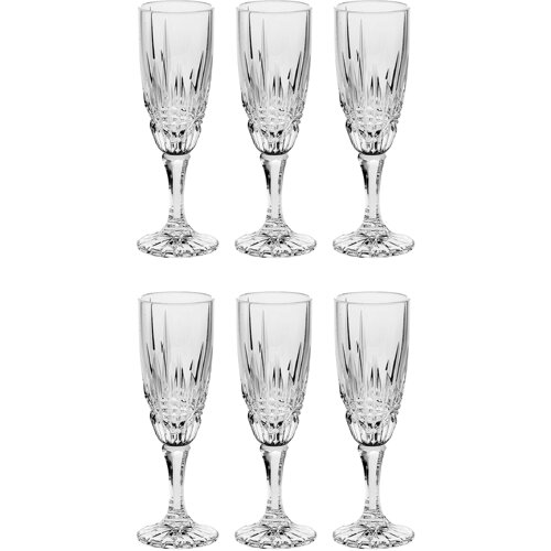 Набор фужеров для шампанского Crystal bohemia as 180мл 6шт (990/12420/0/24355/180-609)