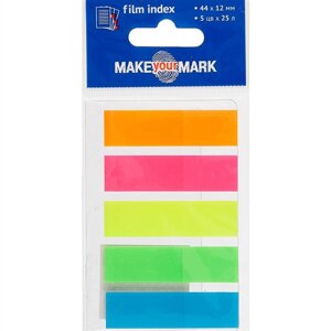 Набор самоклеящихся закладок «Make your mark», неоновые, 5 блоков