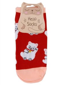 Носки Hello Socks Котики Манэки-нэко (36-39) (текстиль)