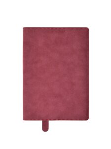 Обложка для книги с закладкой бордовая, 245ж170мм эко кожа, нубук