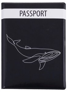 Обложка для паспорта Кит (линия) (ПВХ бокс)