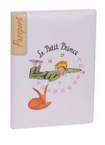 Обложка для паспорта Маленький принц Лис и Принц на белом фоне