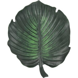 Панно настенное Glasar зелёный лист 31х3х26 см