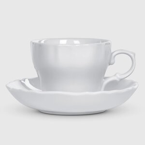 Пара кофейная Porcelana Bogucice River White 200 мл 16 см