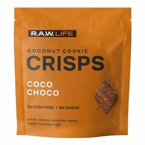 Печенье R. A. W. LIFE Crisps кокос-шоколад, 35 г