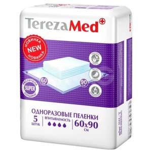 Пеленки одноразовые TerezaMed Super 60х90 см 5 шт